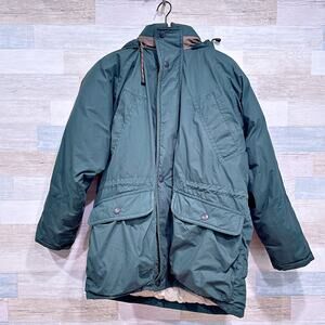 Forest Club Down Insulated Puffer Parka Jacket Green Winter Vintage Mens Medium